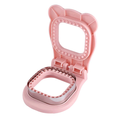 Sandwich Cutter and Sealer Flip Sandwich Cutting Tool for Kids Lunch Stainless Steel Blade Circular Sandwich Bread Toast Mold