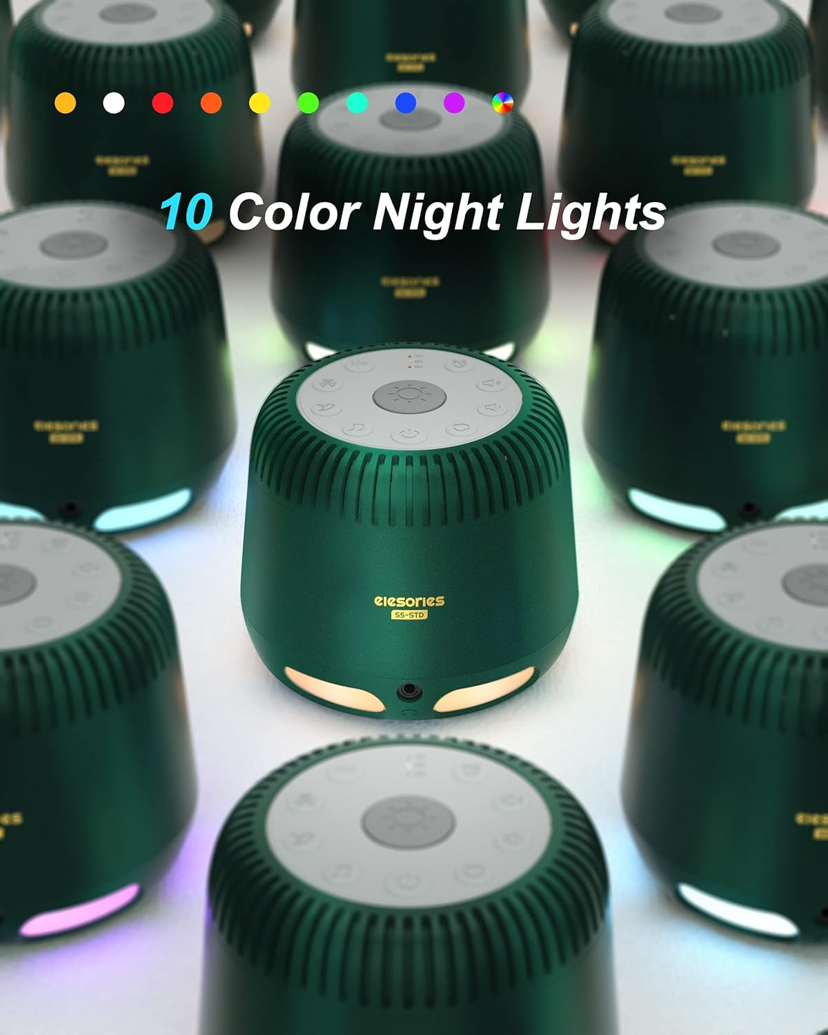 Sound Machine,  White Noise Machine with Adjustable Baby Night Light & Wireless Speaker, 24 Soothing Sounds Including White Noise/Fan Sounds/Nature Sounds/Lullaby for Nursery Office Home